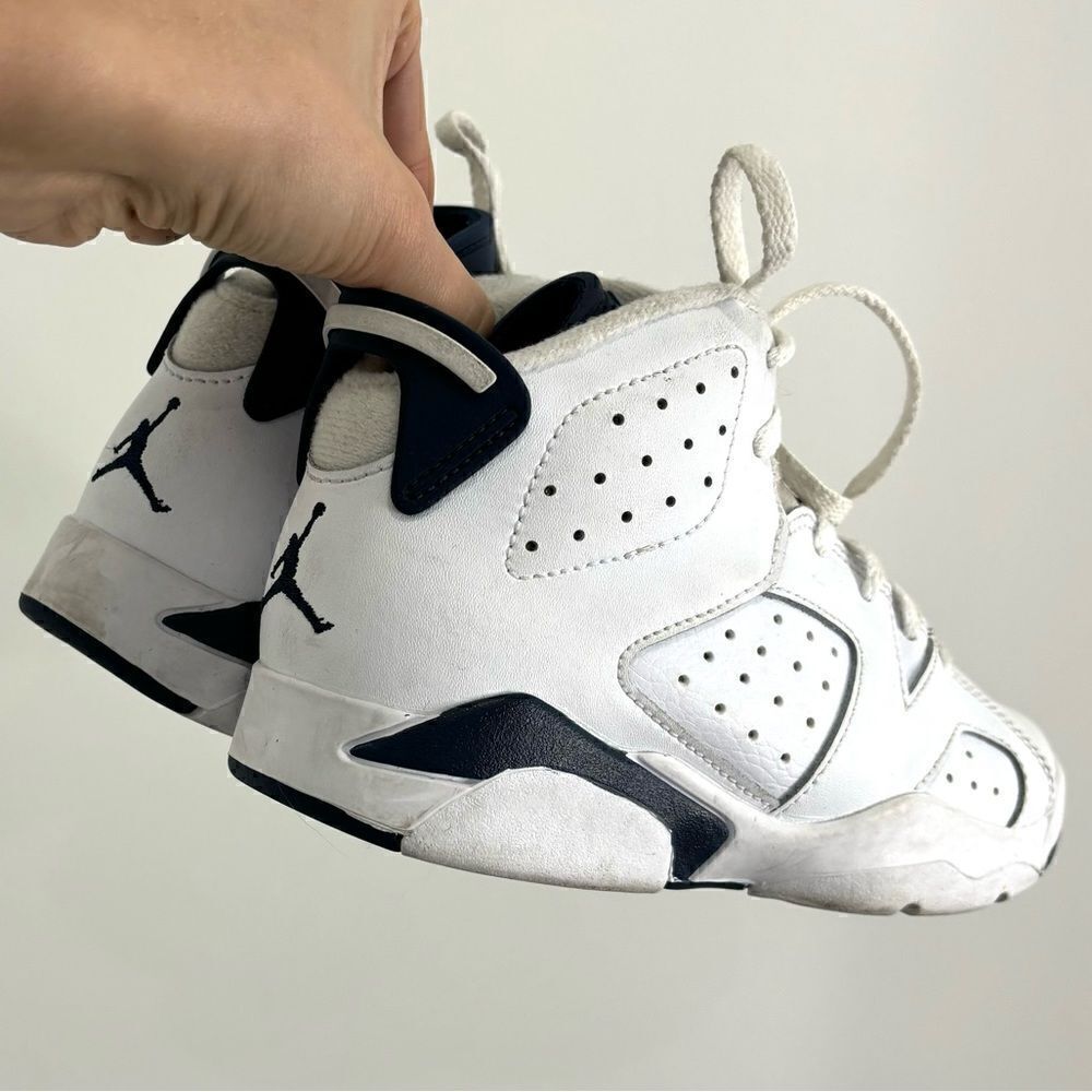 Nike AIR JORDAN 6 MIDNIGHT NAVY PS (PRESCHOOL) 2022 - Picture 8 of 13